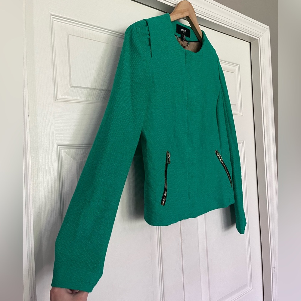{Mng By Mango} Blazer Jacket In Green - Womens Xs - image 6